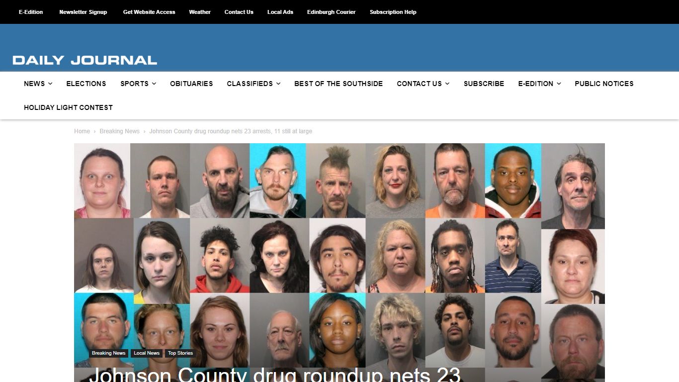 Johnson County drug roundup nets 23 arrests, 11 still at large